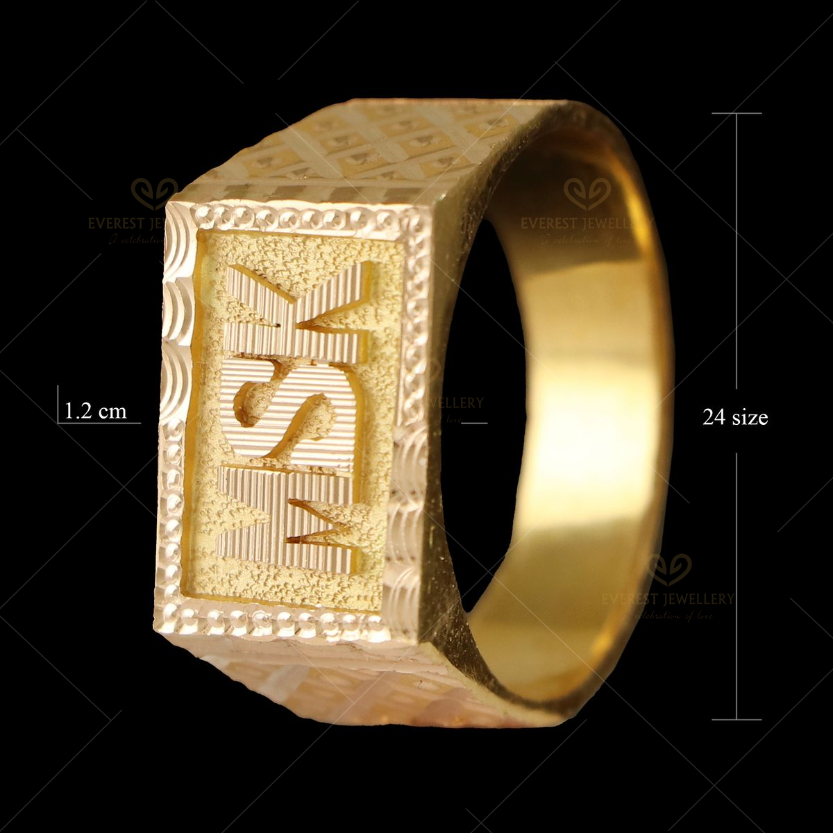 S Initial Ring - Buy Certified Gold & Diamond Rings Online | KuberBox.com -  KuberBox.com
