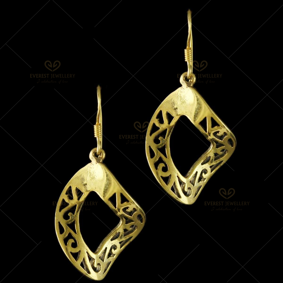 Sterling Silver CZ Fancy Drop Earrings | Shin Brothers Jewelers Inc.