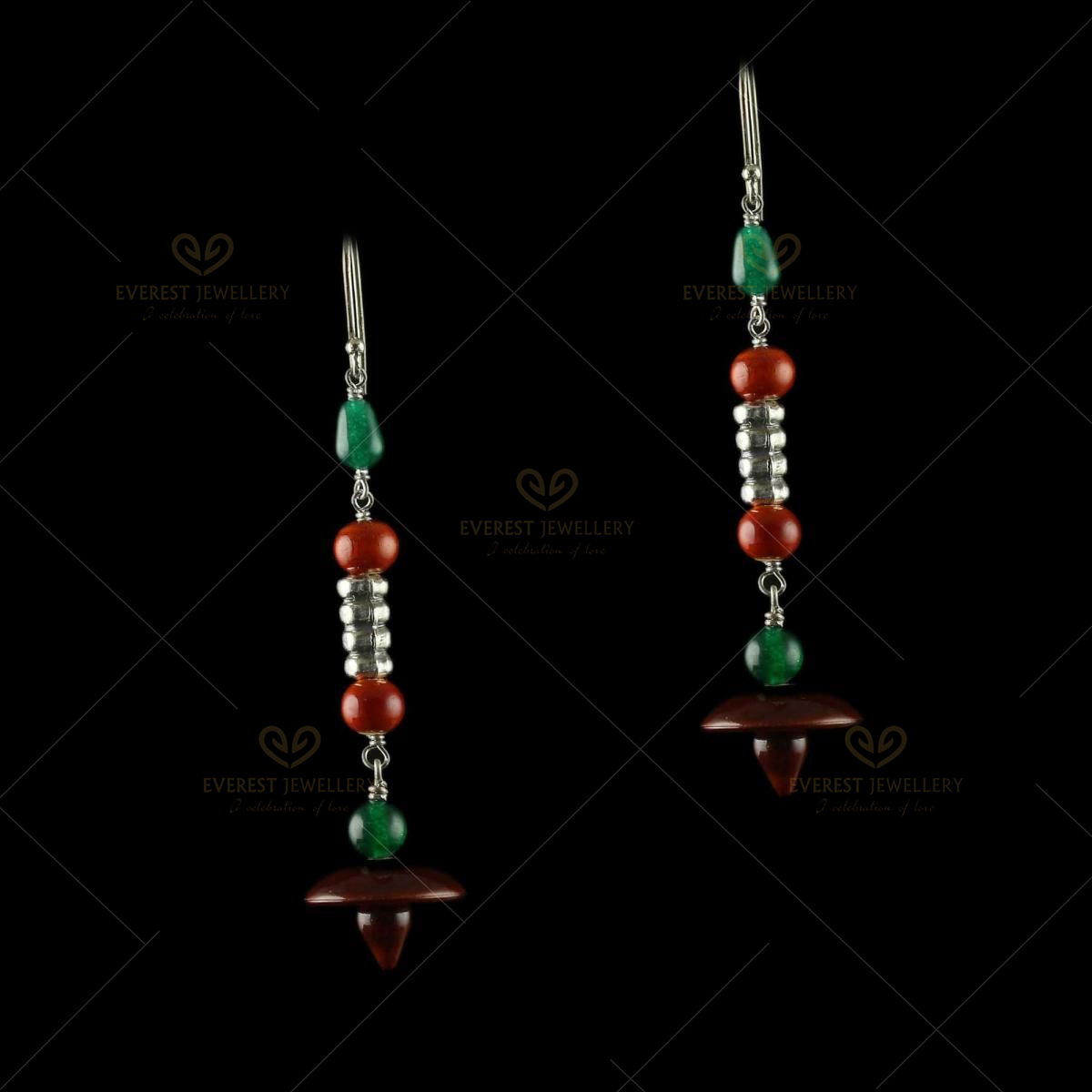 Green Quartz And Diamond Dangle Earrings | CGE179W-DGQ | Valina Fine Jewelry