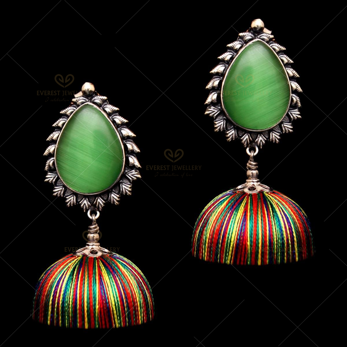 Buy Silk thread Jhumka earrings Online! – Khushi Handicrafts