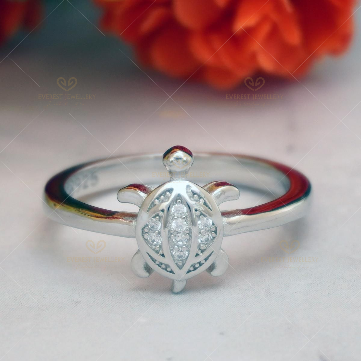 Gem O Sparkle Beautifully Textured Silver Tortoise Ring Sterling Silver Ring  Price in India - Buy Gem O Sparkle Beautifully Textured Silver Tortoise  Ring Sterling Silver Ring Online at Best Prices in
