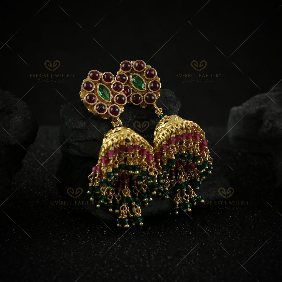 Buy Gold Plated Jhumka Earrings With Pearls And Caged Design KALKI Fashion  India